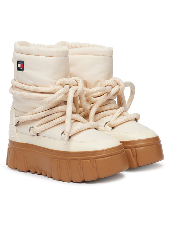 Tommy Jeans Tommy Jeans Lumesaapad Tjw Platform Nylon Snowboot Wl EN0EN03163 Kreemjas