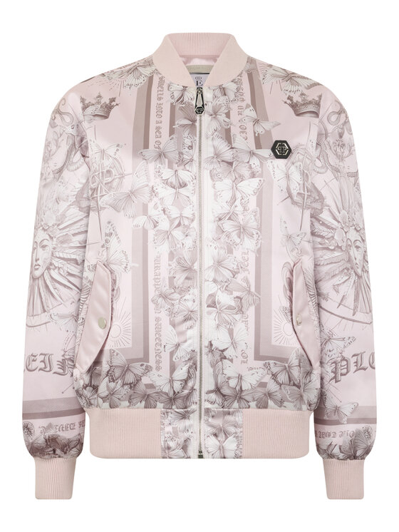 PHILIPP PLEIN PHILIPP PLEIN Kurtka bomber 29803 Różowy Regular Fit