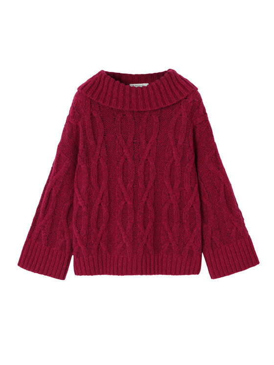 TATUUM TATUUM Sweter SERVA Czerwony Oversize