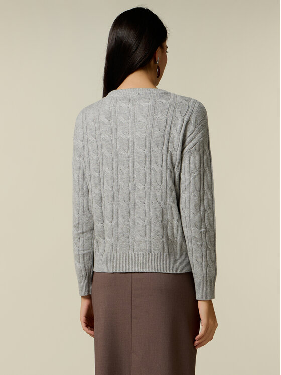 Oltre Oltre Sweter M370J005627N003 Szary Regular Fit