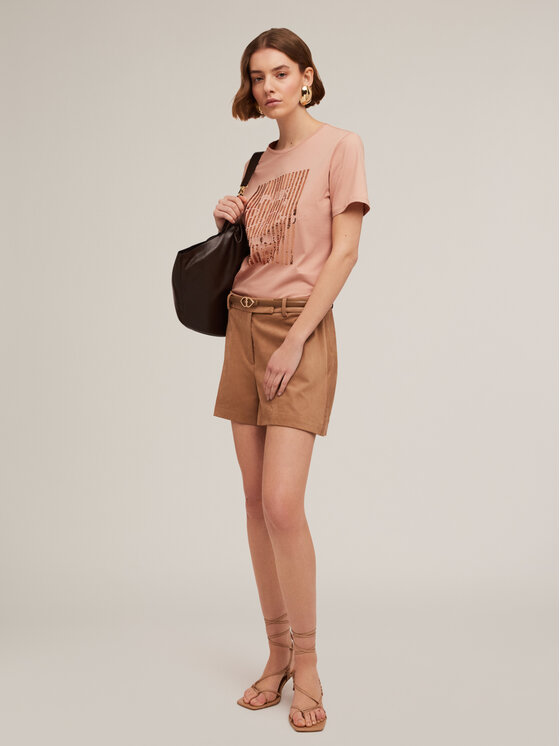 Motivi Motivi Pantaloncini P030Q004226N012 Écru Regular Fit