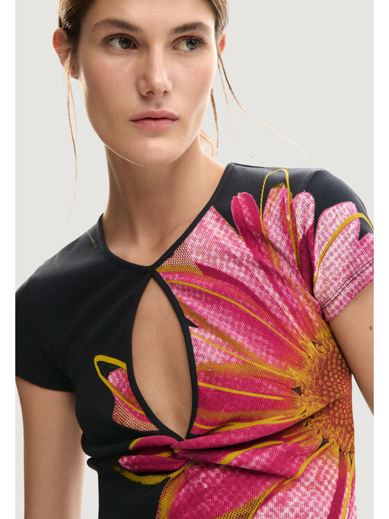 Desigual Desigual T-krekls TS_DUBLIN Melns Casual Fit