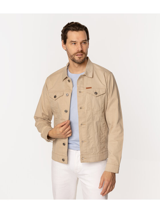 Lee Cooper Lee Cooper Kurtka jeansowa MAURO 4261 Beżowy Regular Fit