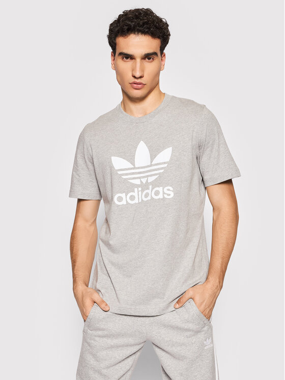 adidas adidas Тишърт adicolor Classics Trefoil H06643 Сив Regular Fit