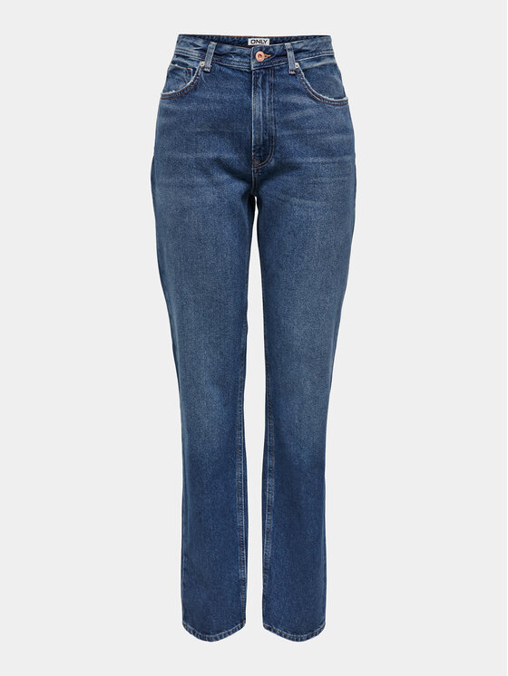 ONLY ONLY Jeans hlače Jaci 15296923 Modra Straight Fit