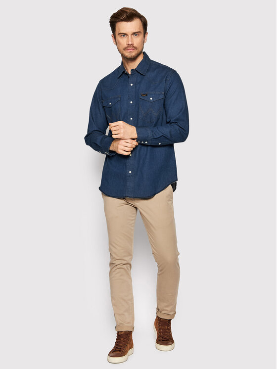 Workshirt W5D1BKH98 Tamsiai 