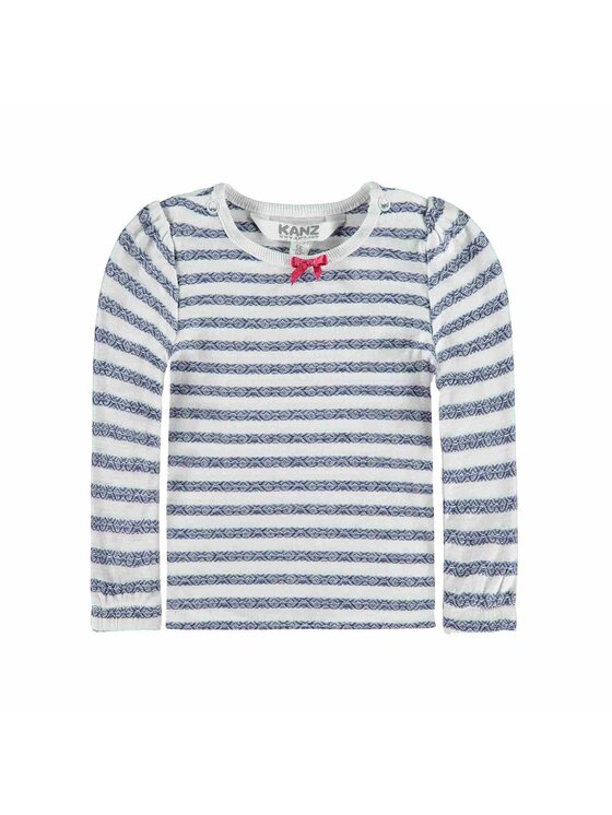 Kanz Kanz Bluzka 1712083-0001 Granatowy Basic Fit