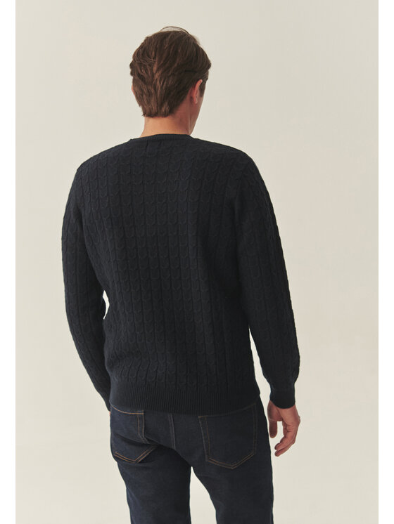 TATUUM TATUUM Sweter ANDREW Granatowy Classic Fit