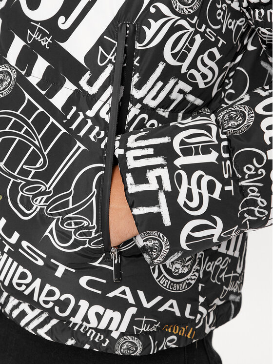 Just Cavalli Just Cavalli Μπουφάν πουπουλένιο 75OAUD18 Μαύρο Regular Fit
