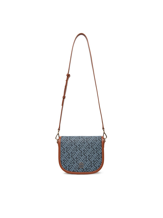 Tommy Hilfiger Tommy Hilfiger Torbica Th Monoplay Leather Saddle Bag AW0AW17414 Tamnoplava