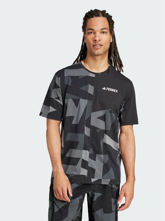 adidas adidas Koszulka techniczna Terrex Multi Climacool Printed Tee Czarny Regular Fit