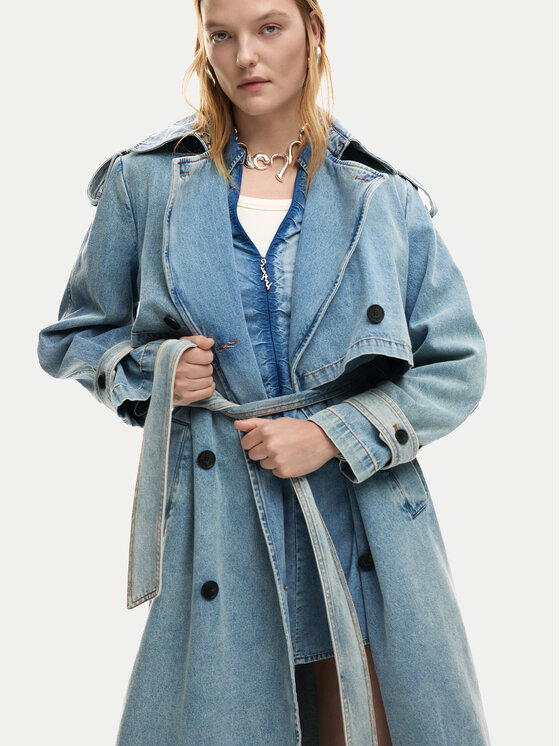 Desigual Desigual Trench Vio 26SWED17 Plava Regular Fit