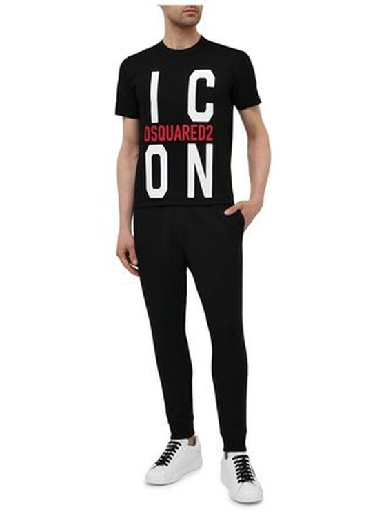 Dsquared2 Dsquared2 T-Shirt 79GC0021S23009 900 Czarny Regular Fit