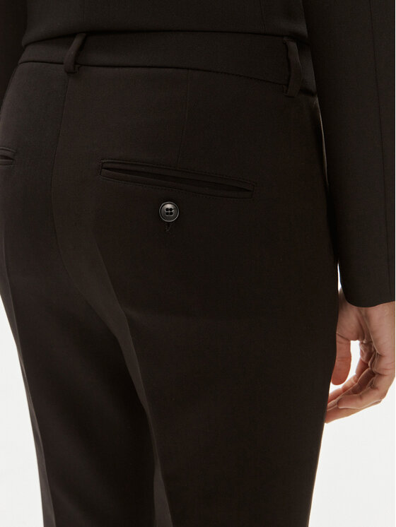 Weekend Max Mara Weekend Max Mara Medžiaginės kelnės Freda 2425136031 Juoda Regular Fit
