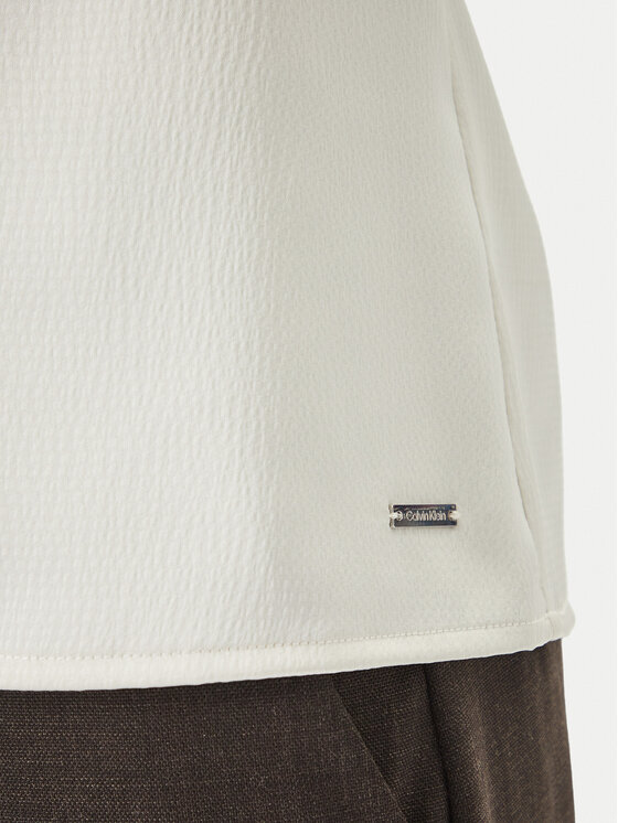 Calvin Klein Calvin Klein Bluzka LV044F144G Biały Regular Fit