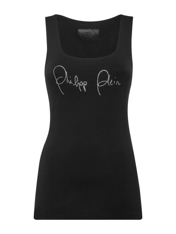 PHILIPP PLEIN PHILIPP PLEIN Tank top 4635 Czarny Skin Tight Fit