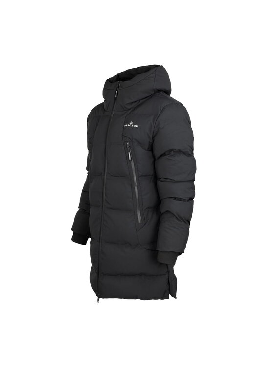 Bergson Bergson Płaszcz zimowy SNOW LEOPARD Czarny Regular Fit