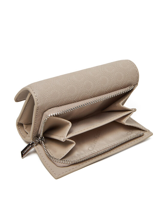 Calvin Klein Calvin Klein Жіночий гаманець Ck Must Aop Small Trifold W Zip LV04F1038G Бежевий