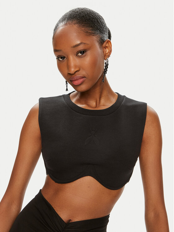 Patrizia Pepe Patrizia Pepe Top 8M1646/J219-K103 Crna Regular Fit