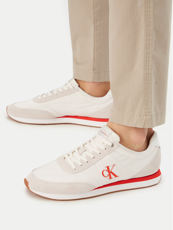 Calvin Klein Jeans Tenisice Retro Runner Ess Mix Mat YM0YM01361 Bež