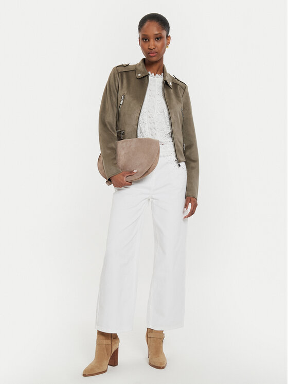 Morgan Morgan Jacke aus Kunstleder 222-GSUD Grün Regular Fit