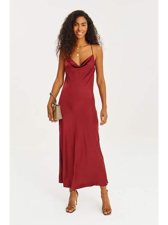 NAOKO NAOKO Každodenné šaty Tuscan Romance Bordová Regular Fit