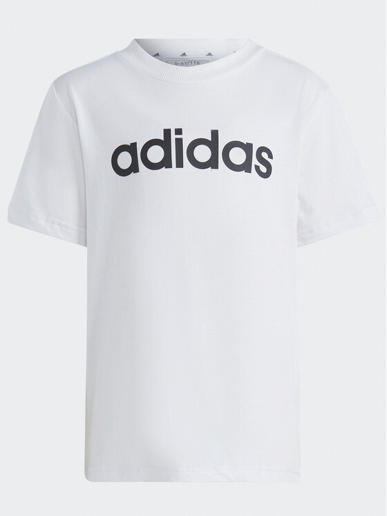 adidas T-Shirt - Kinderkleidung, Größe 7_8Y Weiß Essentials Lineage T-Shirt HR5904