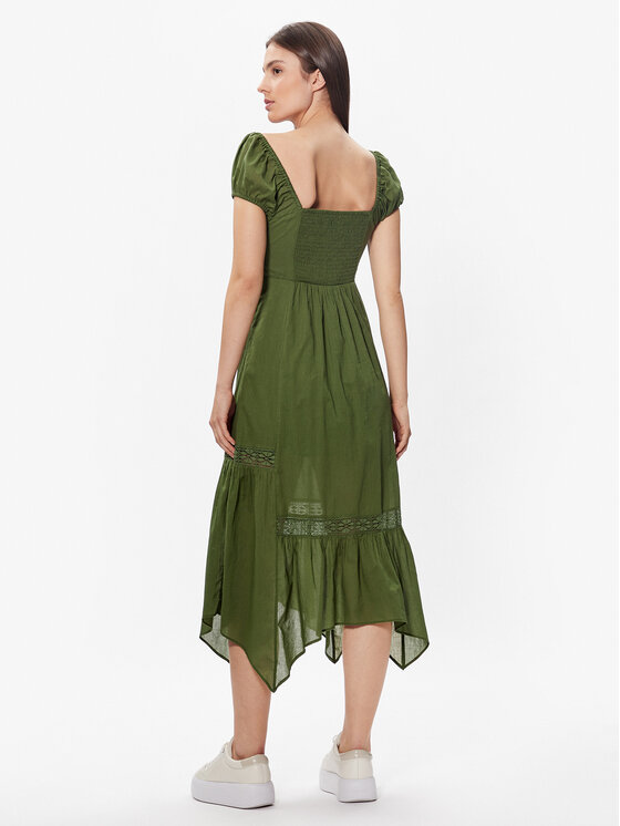 BDG Urban Outfitters BDG Urban Outfitters Sommerkleid BDG CARMEN BOHEMIA MIDI 76476704 Grün Basic Fit