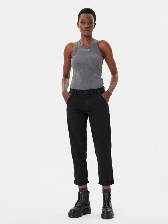 G-Star Raw G-Star Raw Medžiaginės kelnės Kate D25257-C106 Juoda Boyfriend Fit