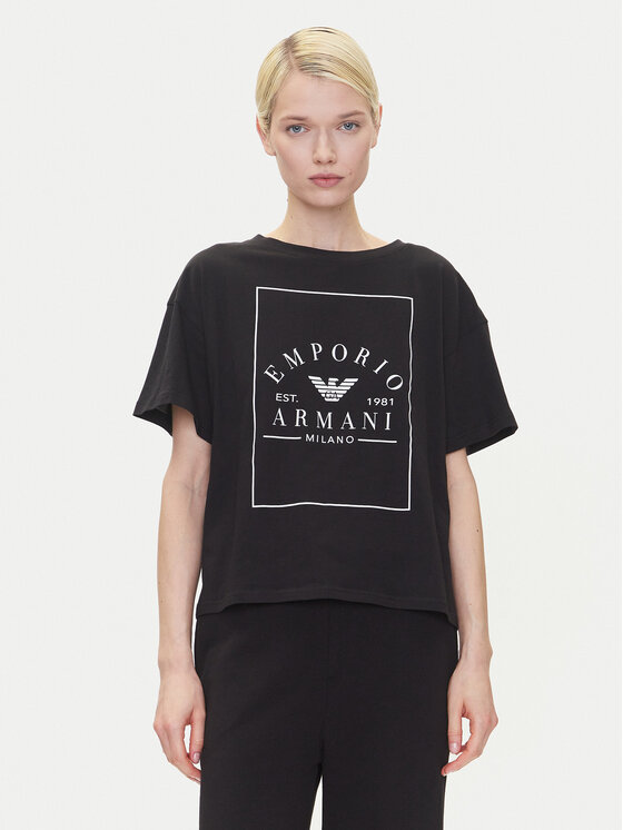 Emporio Armani Underwear Damski T-Shirt, rozmiar XS, Czarny, EW000553 AF10887 UC001