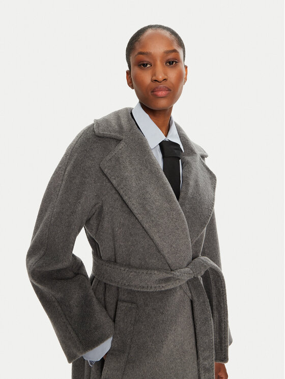 Weekend Max Mara Weekend Max Mara Vuneni kaput Tempera 2425016102 Siva Regular Fit