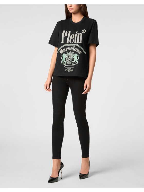 PHILIPP PLEIN PHILIPP PLEIN T-Shirt 22353 Černá Over Fit