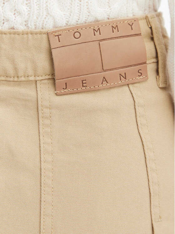 Tommy Jeans Tommy Jeans Plesirana suknja DW0DW23149 Bež Regular Fit