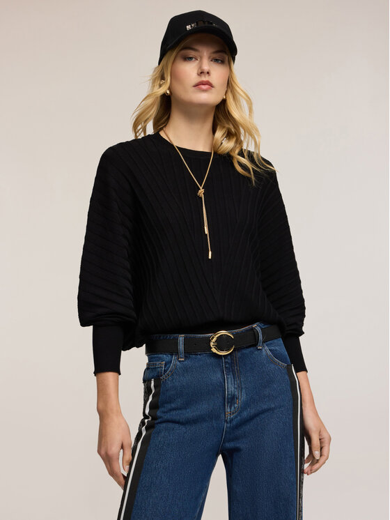 Motivi Motivi Maglione M433W003529N033 Nero Over Fit