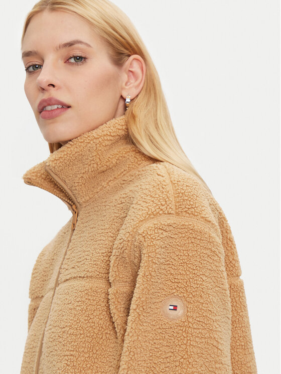 Tommy Hilfiger Tommy Hilfiger Bunda pro přechodné období WW0WW43223 Béžová Loose Fit