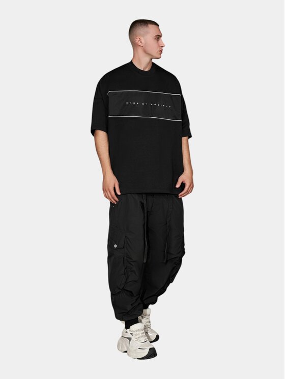MADE BY SOCIETY MADE BY SOCIETY T-Shirt Tricou Aura Street - T16845 Czarny Basic Fit