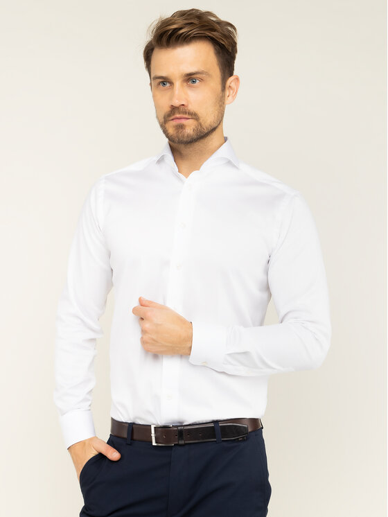 Eton Eton Πουκάμισο 100000544 Λευκό Slim Fit