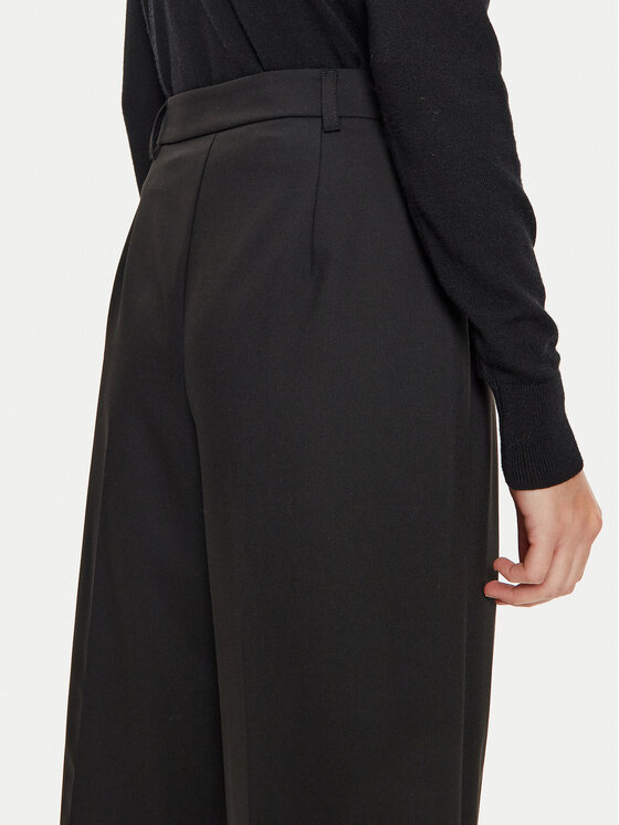 Imperial Imperial Hlače iz tkanine P1U5IIC Črna Wide Leg