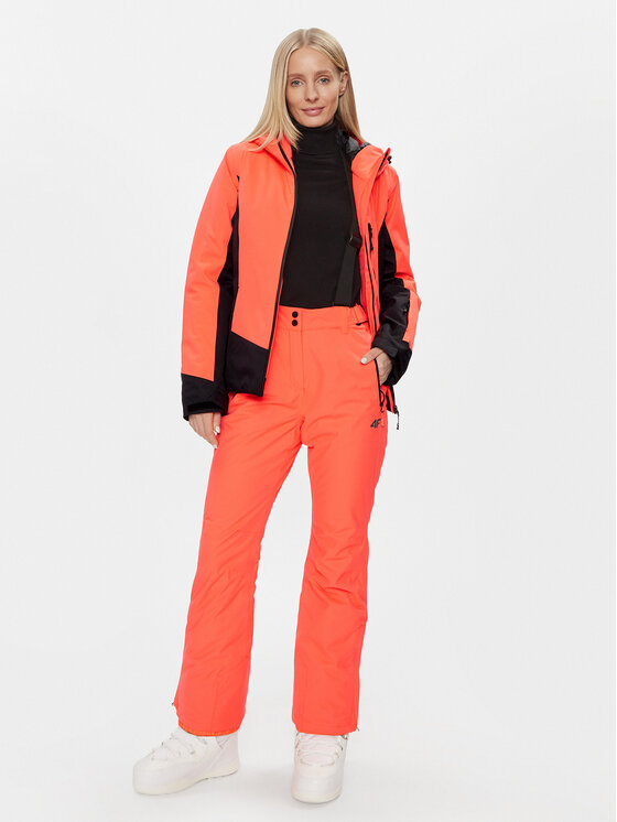 4F 4F Pantaloni da sci 4FAW23TFTRF419 Corallo Regular Fit
