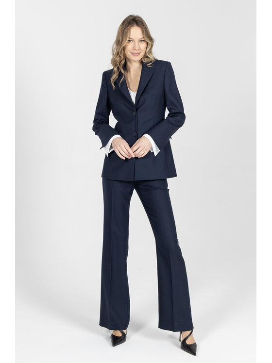 Deni Cler Milano Deni Cler Milano Marynarka W-DC-6008-F2-A2-58-1 Granatowy Regular Fit
