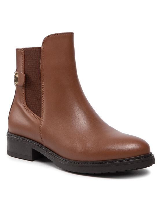 bottine tommy hilfiger femme marron