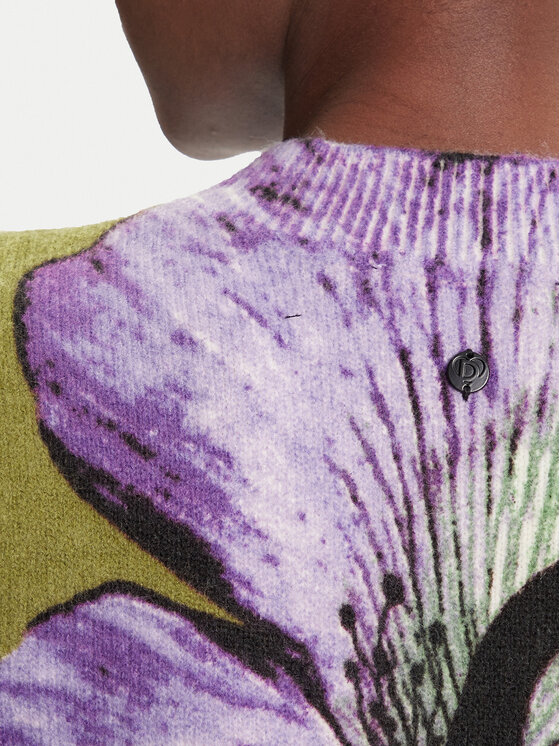 Desigual Desigual Sweater Orquidea Lacroix 25WWJF42 Zöld Regular Fit