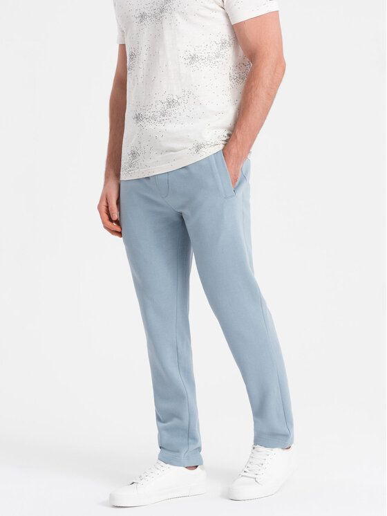 Ombre Ombre Teplákové kalhoty OM-PABS-0206 Modrá Regular Fit