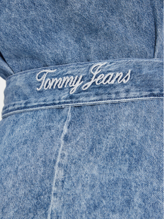 Tommy Jeans Tommy Jeans Džinsinė suknelė Chambray DW0DW19813 Mėlyna Regular Fit