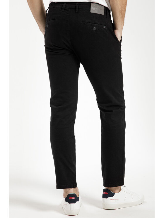 Cross Jeans Cross Jeans Chinosy F 194-358 Czarny Tapered Leg