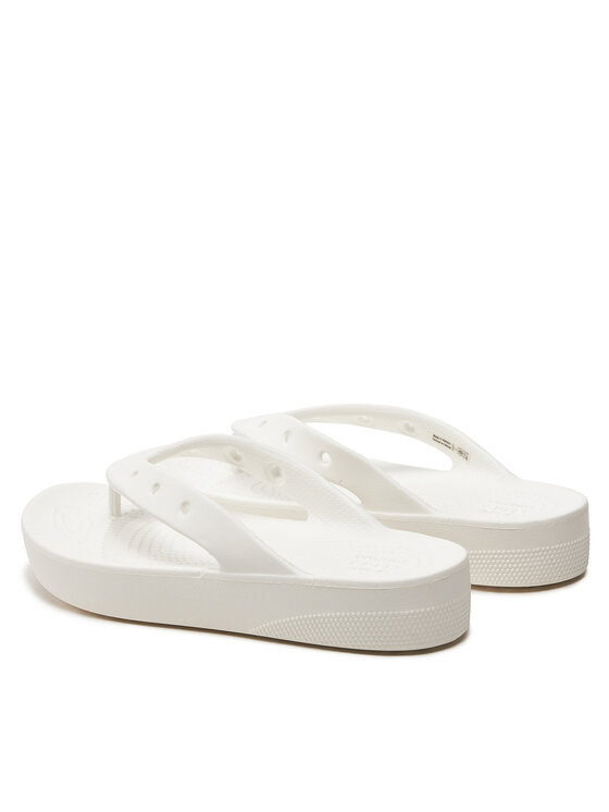 Crocs Crocs Čības uz pirksta Classic Platform Flip W 207714 Balts