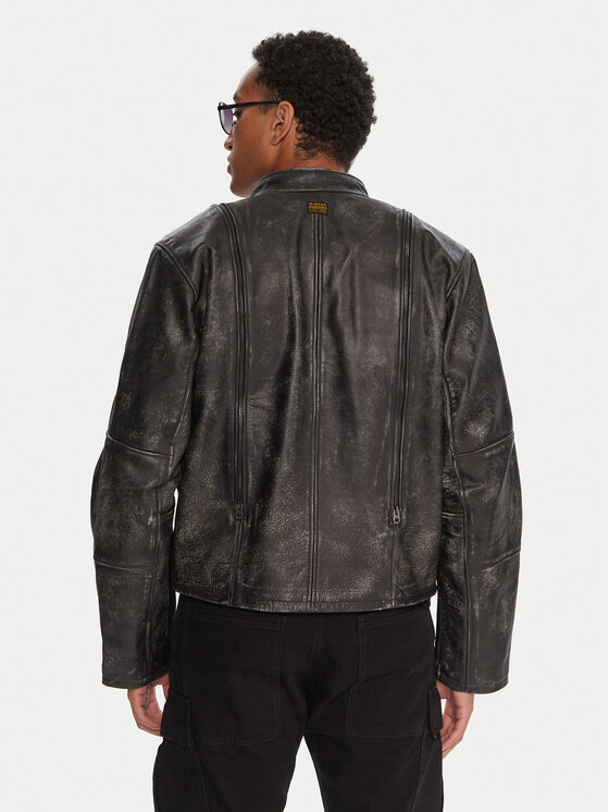 G-Star Raw G-Star Raw Кожено яке D26931-E082 Сив Regular Fit