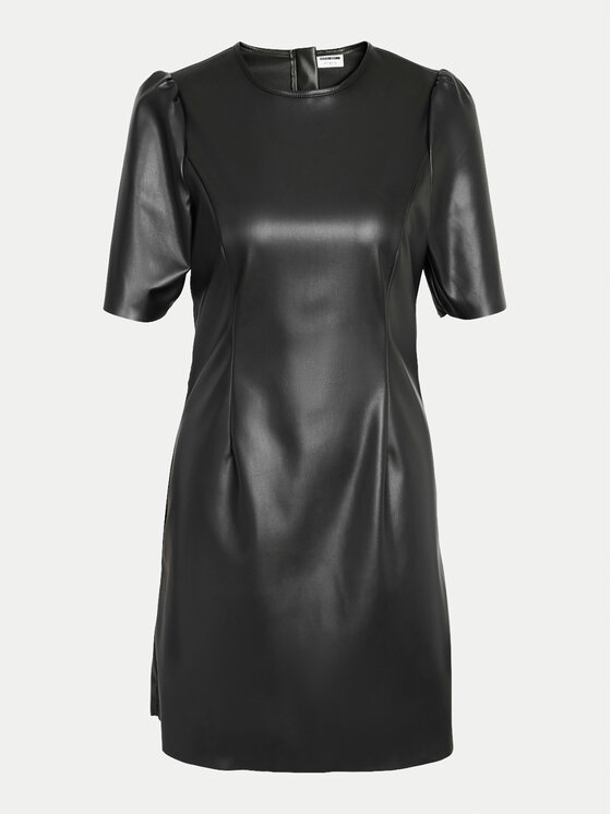 Noisy May Kleid aus Kunstleder Hill 27012545 Schwarz Regular Fit