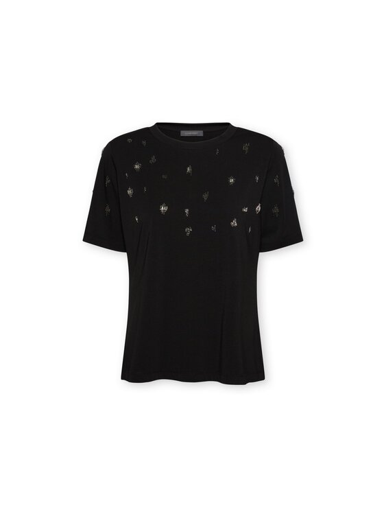 Elena Mirò Elena Mirò T-Shirt G346Z000558N033 Czarny Regular Fit