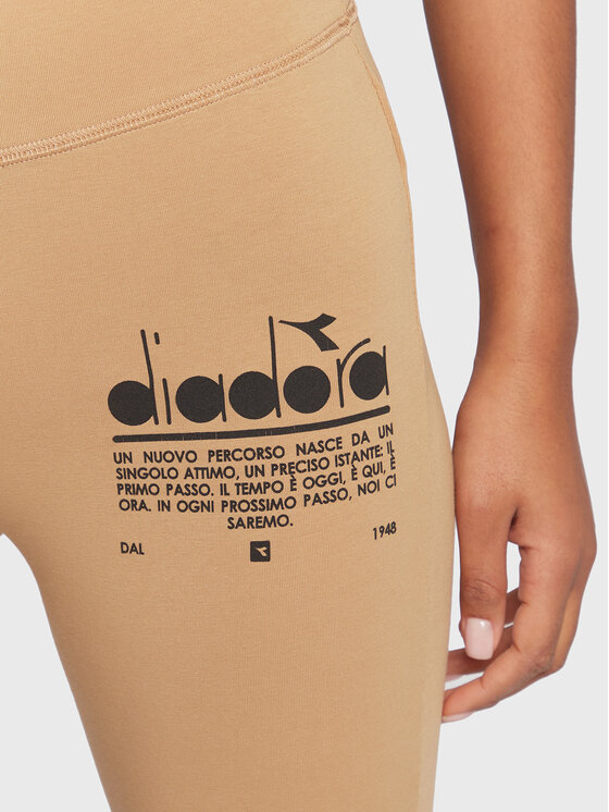 Diadora Diadora Legginsy Manifesto 502.179484 Beżowy Slim Fit